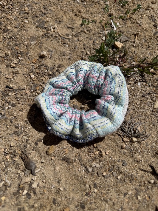 gumki do włosów Gumka scrunchie pleciona etno pastelowa