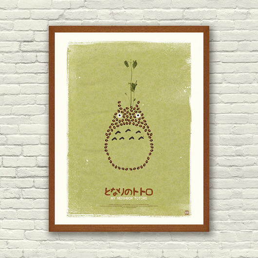 Totoro - Miyazaki, Ghibli - plakat A4 minimalmill
