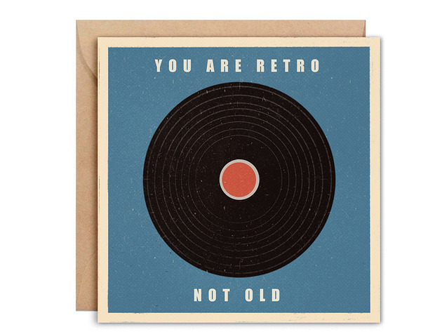 kartki okolicznościowe - wydruki Kartka You are retro + koperta
