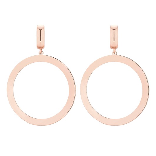 kolczyki srebrne Kolczyki koła z różowego złota