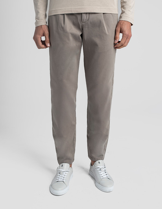 spodnie męskie Męskie spodnie casual montieri greige comfort fit