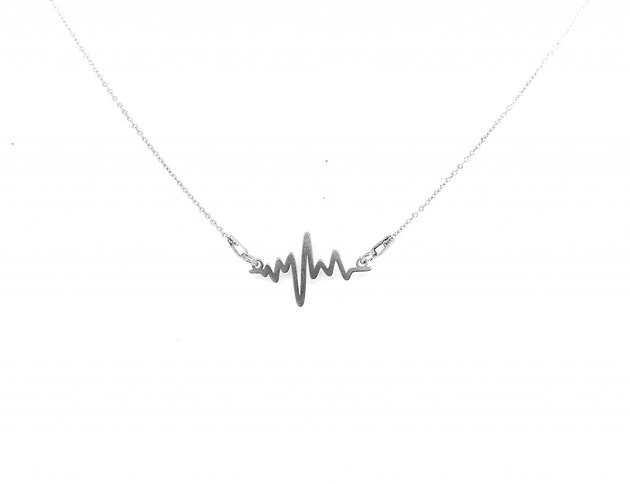 srebrne naszyjniki HEARTBEAT- naszyjnik