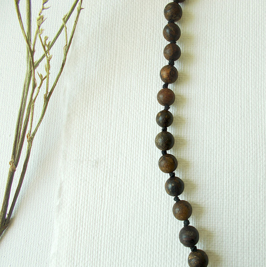 kolie Bronzyt matowy Naszyjnik