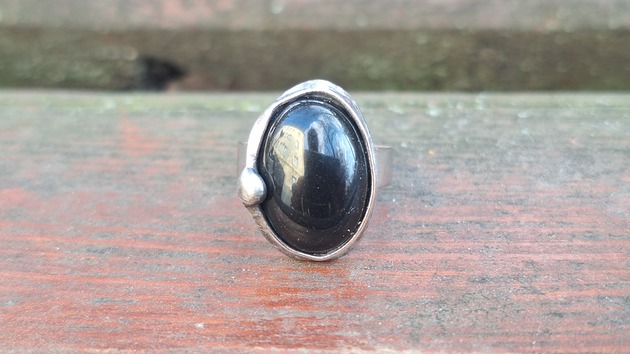 pierścionki - różne Onyks - pierścionek regulowany