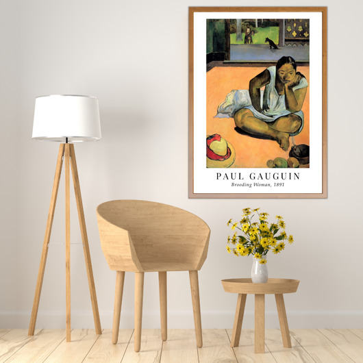 plakaty Plakat reprodukcja Paul Gauguin 'Brooding Woman'