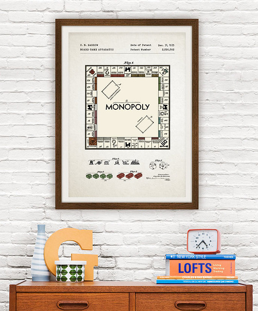 plakaty Monopoly gra - patent - plakat 50x70 cm