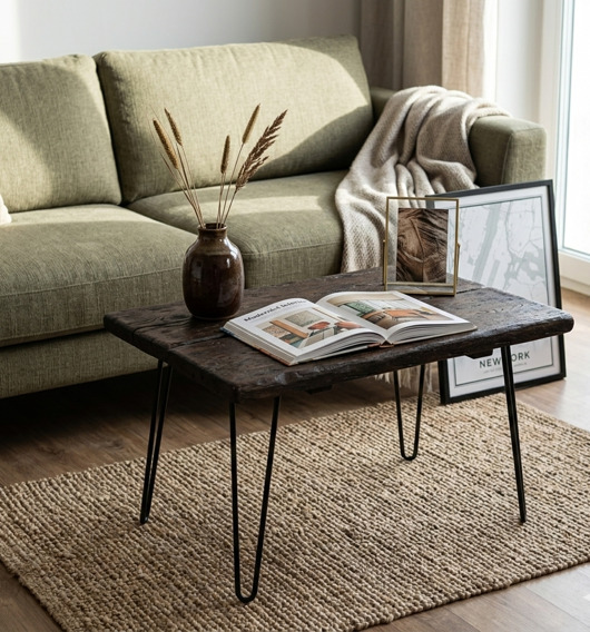 stoliki kawowe STOLIK LITY DĄB LOFT  Postarzany Unikat z Rzemiosła  "Wabi-Sabi"