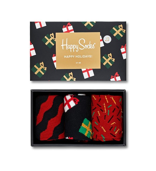 skarpetki damskie Skarpetki Happy Socks 3pack CHRISTMAS singin box