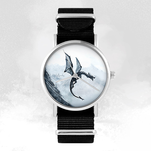 Zegarek - Smok - czarny, nato, unisex yenoo