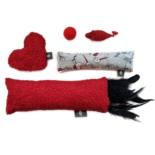 Zabawki dla zwierząt BOX CHRISTMAS TIME zestaw prezentowy dla kota  AŻ 5 zabawek