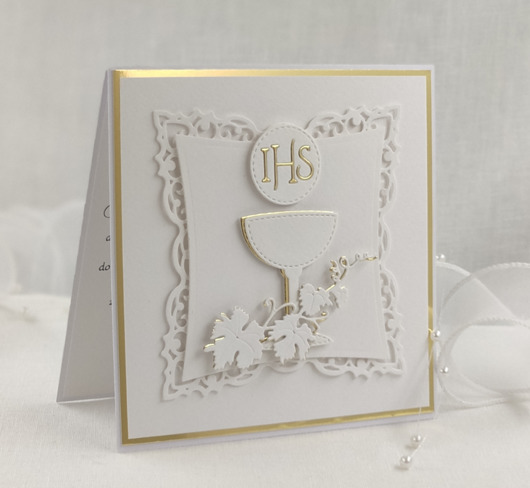 zaproszenia na komunię Zaproszenia na Komunię, Linia Gold, wzór 22A