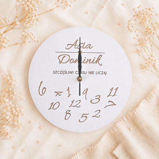 zegary Drewniany personalizowany zegar Numbers