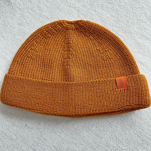 czapki i kapelusze męskie MIODOWA DOKERKA - wełniana czapka,  100% merino wool