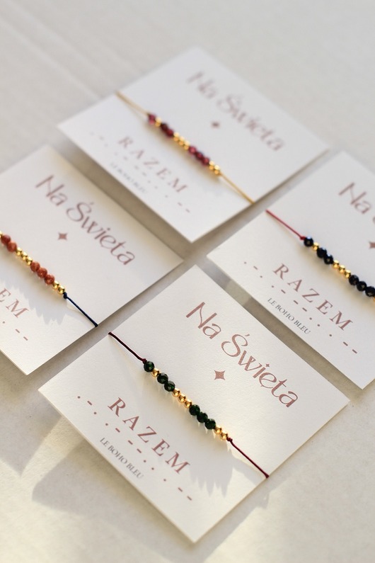 bransoletki na sznurku Na Święta RAZEM w alfabecie Morse'a