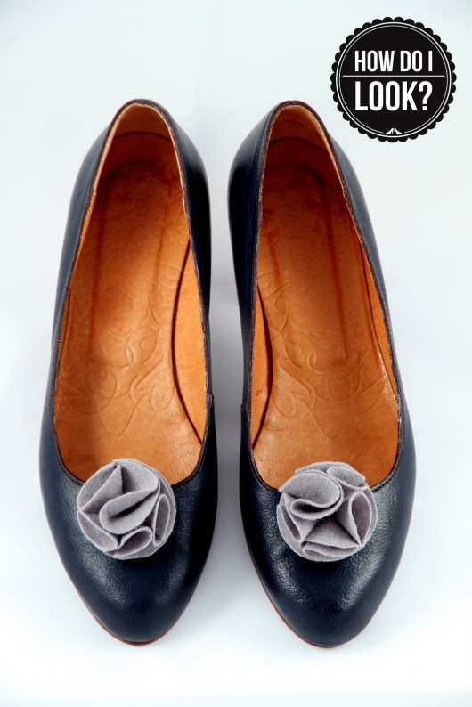 Felt Flower - Grey - klipsy do butów HowDoILook