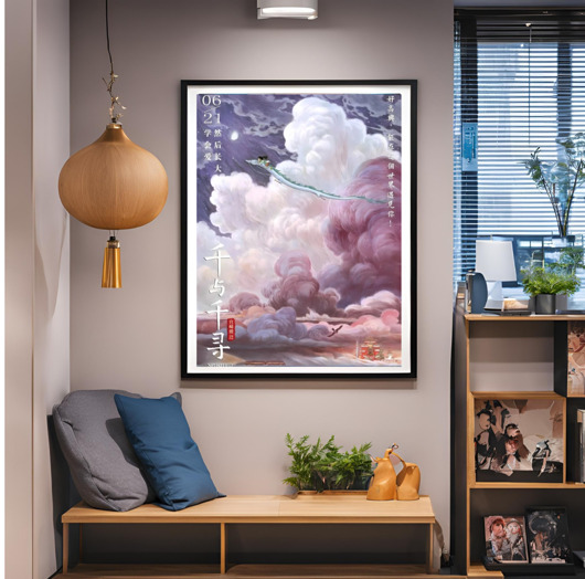 plakaty PLAKAT Spirited away,  smok Haku poster, anime dekoracja ścienna