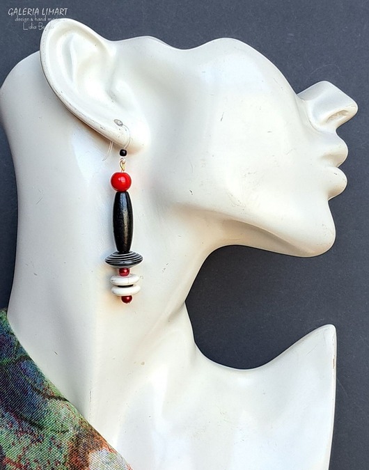 kolczyki - inne Geometryczne i kolorowe unikatowe kolczyki handmade super prezent