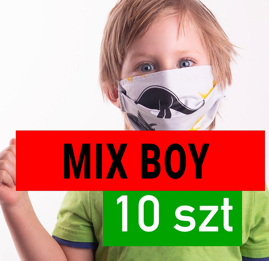 Maseczki z filtrem Zestaw 10 szt dla chłopca TWORKY