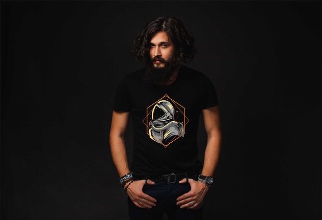Koszulka organiczna z nadrukiem Space helmet ART ORGANIC