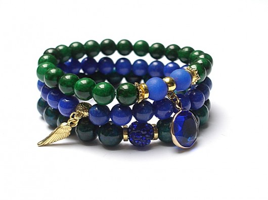 Emerald and cobalt  /11-2014/ set KiKa pracownia