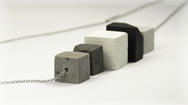 srebrne naszyjniki Naszyjnik Beton Cube