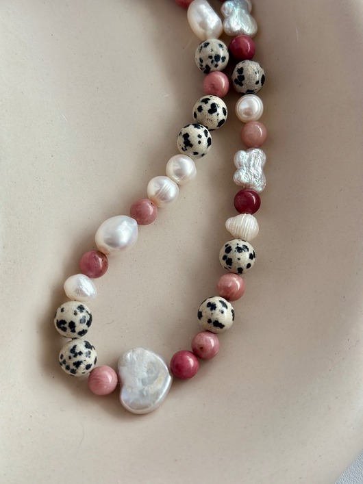 chokery Naszyjnik Choker SelfLove z perłą serce