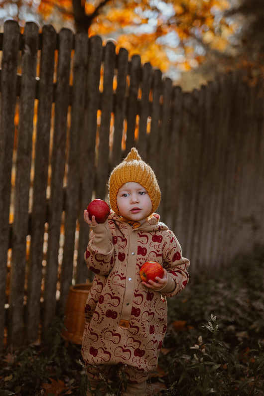 kombinezony dla niemowlaka Kombinezon Uszaty Jabłuszka na Kakałku