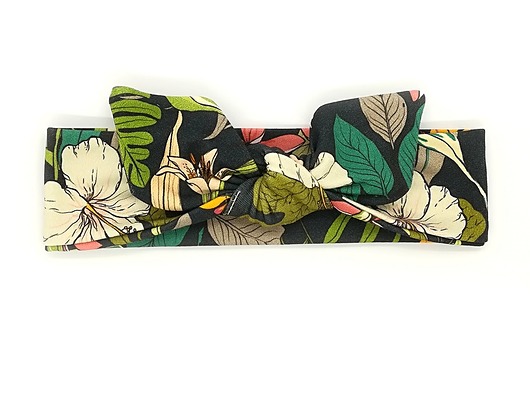 Opaska pin up Kwiaty bazik handmade