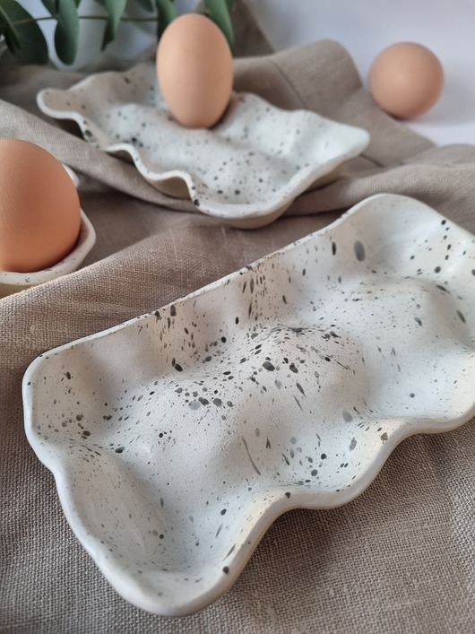 patery i talerze Patera/ talerz na jajka - na 8 jajek