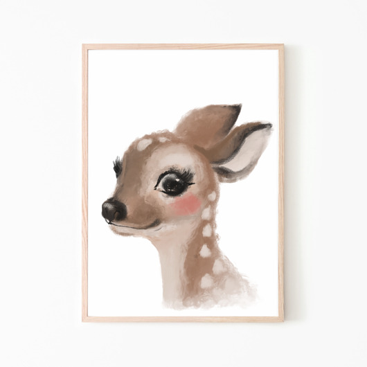 obrazy i plakaty do pokoju dziecięcego PLAKAT, OBRAZEK sarenka