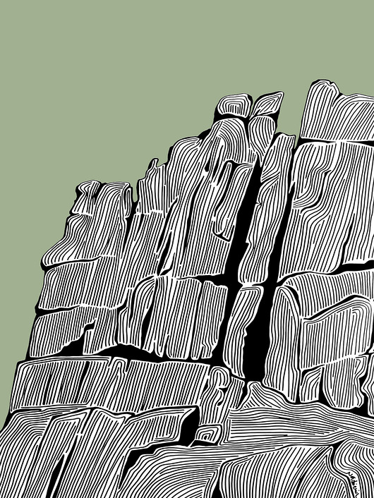 plakaty Sukiennice w zieleni / Sokoliki  / Skały / Grafika