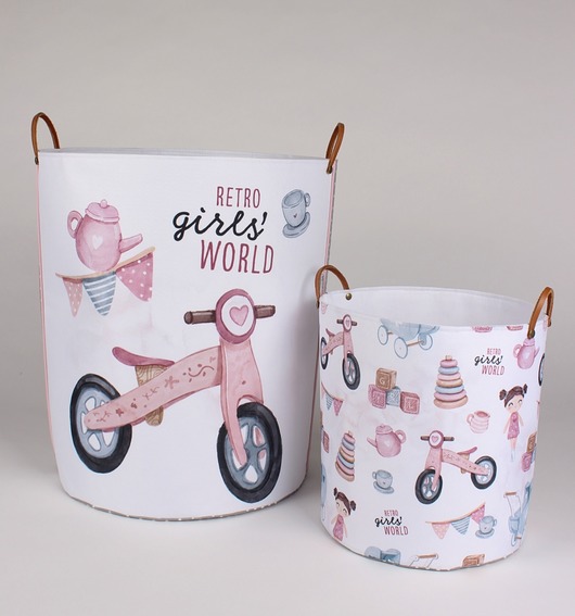 Komplet dwóch pojemników  retro girl gucialoveskids