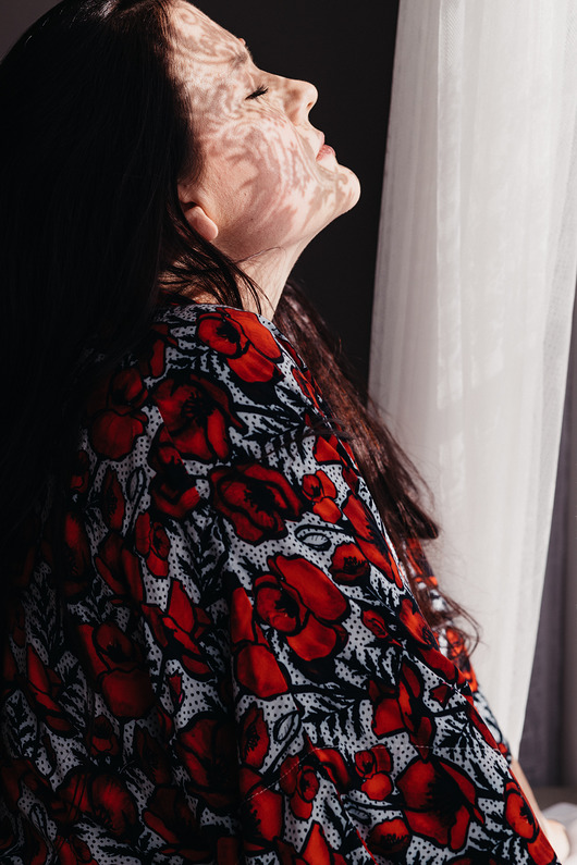 szlafroki damskie KIMONO czerwone / szlafrok ślubny/ sukienka, autorski wzór maki 100% wiskoza