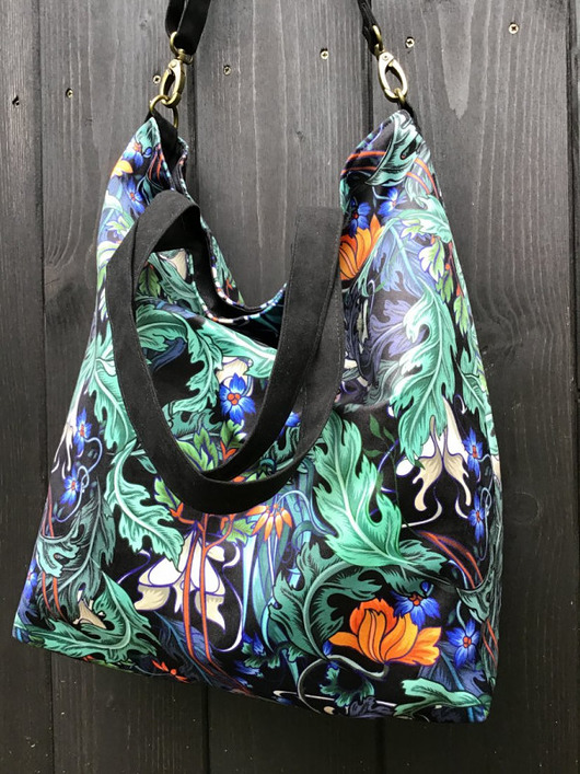 torby XXL Torba na ramię XXL - print zaczarowany ogród