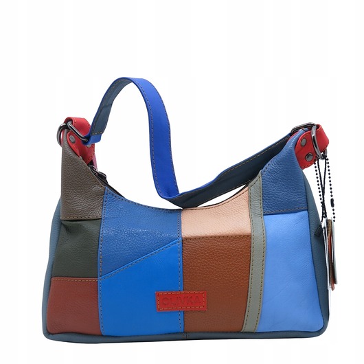 torby na ramię Torebka damska na ramię kolorowa skórzana wygodna zero waste OLIVKA