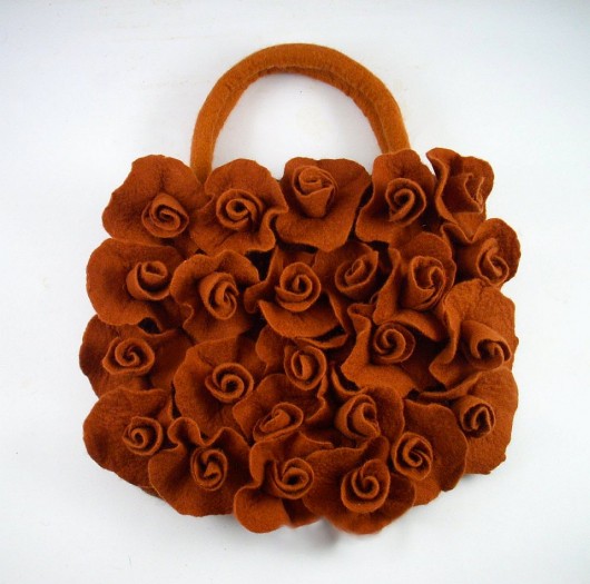 Roses: Jedwabnofilcowa Torebka filcant