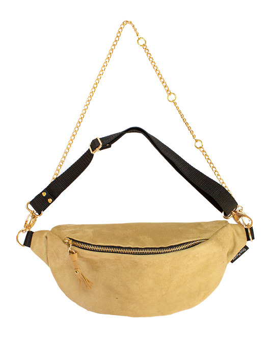 Nerka zamsz karmel sacky bag