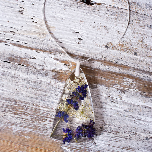 Naszyjnik z lawendą w żywicy So Jewelry
