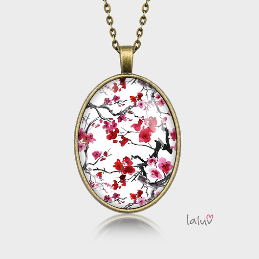 Medalion owalny JAPAN FLOWERS laluv