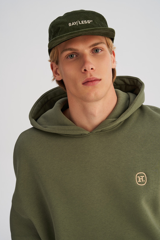 czapki i kapelusze męskie Czapka sztruksowa CAMPER zielona