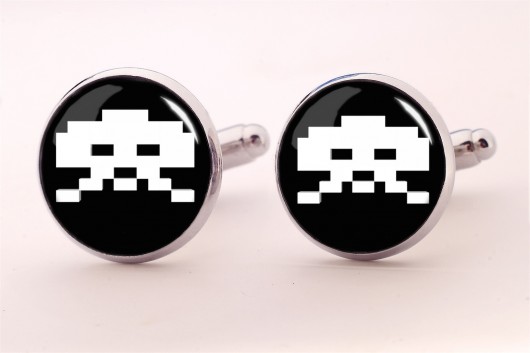 Spinki do mankietów Space invaders -0564 EGGinEGG