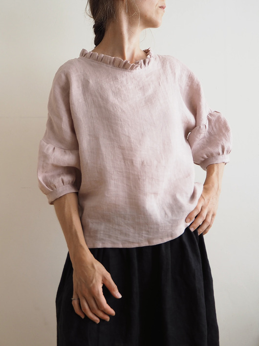 bluzki - inne Bluzka "COSMOS_x" old rose, 100% len