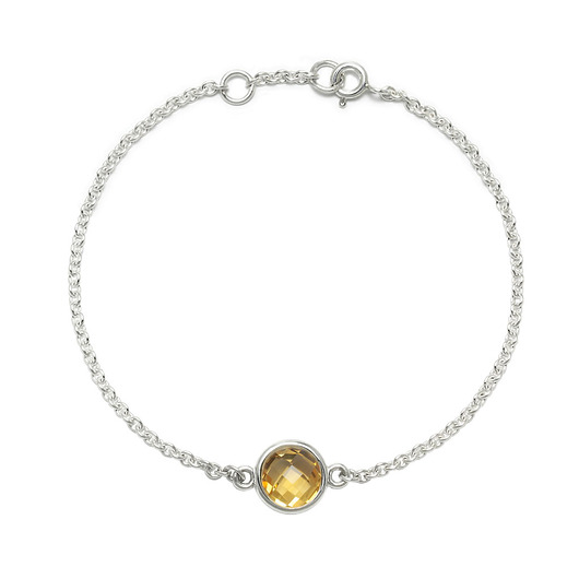bransoletki srebrne Aura - Bransoletka srebrna z cytrynem