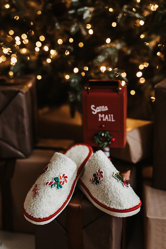 kapcie damskie Kapcie damskie " Świąteczna podróż"