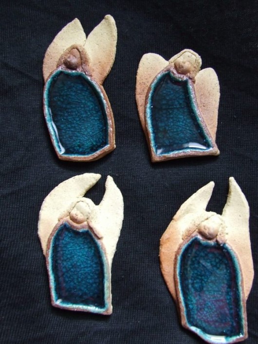 Anioły ceramiczno - szklane Franczak