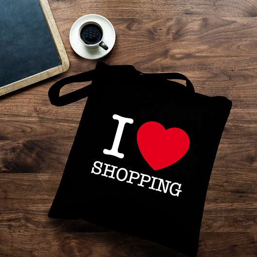 Torba bawełniana - I love shopping AllbagAllprints