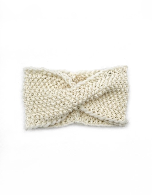 opaski do włosów Biała miękka wełniana opaska przejściowa