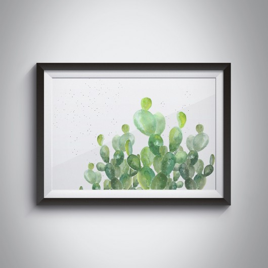 AKWARELOWE KAKTUSY 011 50x70cm ILOBAHIE