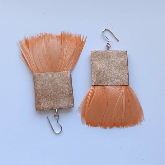 kolczyki z piórami PIÓRKO kolczyki