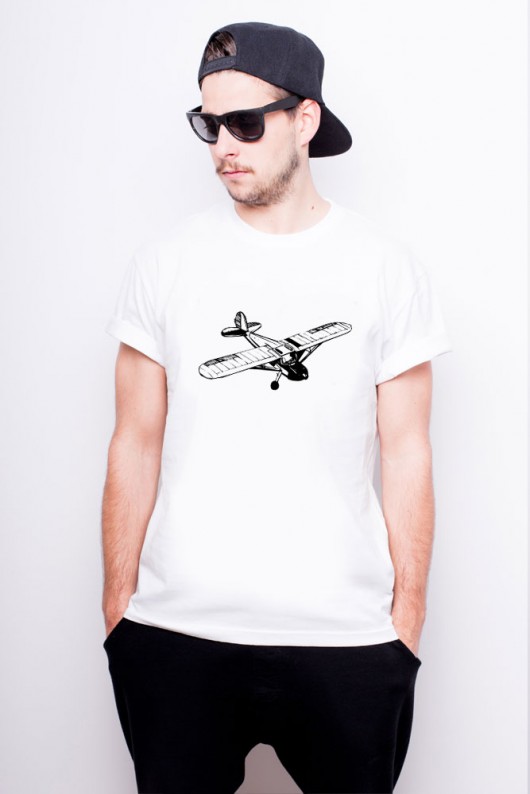 T-shirt męski z nadrukiem - Samolot AllbagAllprints